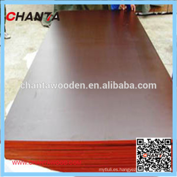 1220X2440 WBP melamina álamo marrón negro laminado rojo contrachapado construcción materiales de construcción